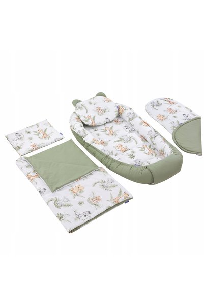 Jukki Set cocon din bumbac pentru bebeluși 5 în 1 XXL