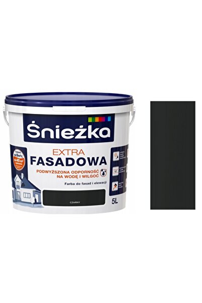 Śnieżka Vopsea extra pentru fațade ELEWACYJNA NEGRU 5L