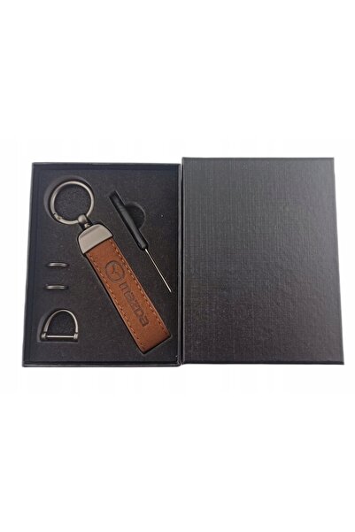 Mazda Breloc din piele Alcantara, bronz + cutie