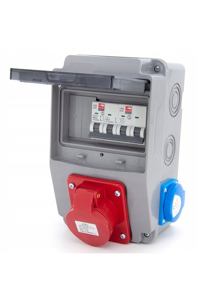 ELS Elektrotechnika Cutie de distribuție de grădină IP44 16A/4P 2*GS + protec...