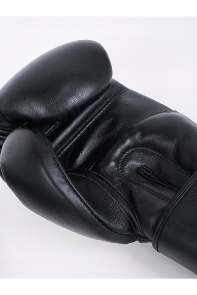Mantovani Mănuși de box Manto din piele, carbon, negre, 16oz