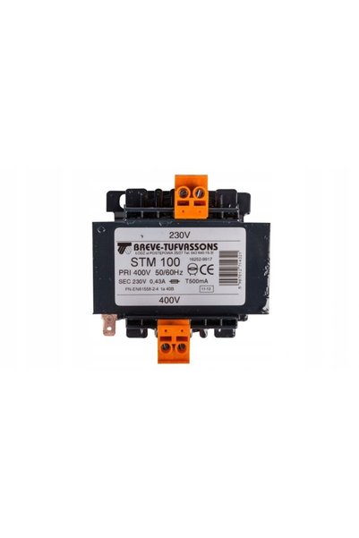 BREVE Transformator monofazat STM 100VA 400/230V IP00