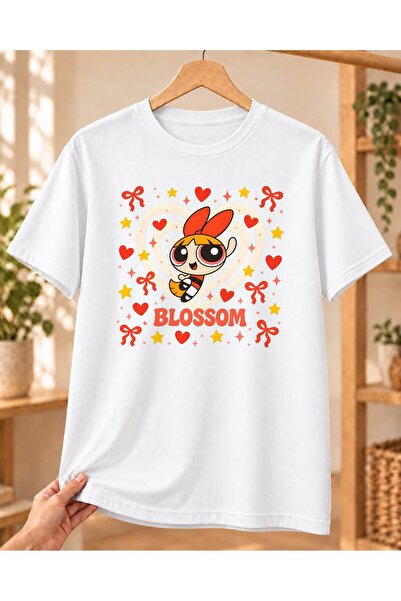 Mor Mürekkep Majica kratkih rukava Powerpuff Girls Blossom sa kvadratnim uzor...