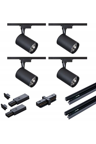 DPM SET REFLECTOR LAMPĂ LED DE TAVAN PENTRU ILUMINATURĂ PE ȘINĂ 4x15W ALB