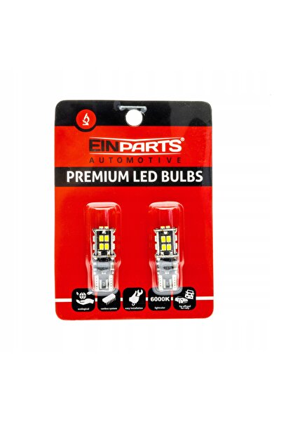 EinParts Automotive EINPARTS LED W5W BULBURI AUTO CANBUS 12V ALB RECE 6000K 2...