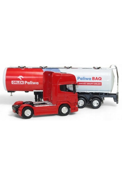 NO BRAND Model metalic de camion SCANIA ORLEN, camion cisternă de combustibil...