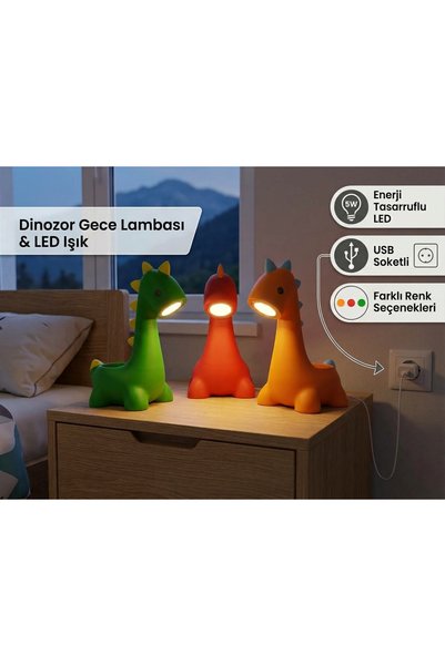 CMHOME Cute Dinosaur Night Light & Desk Lamp – Decorative Lighting with 5W US...
