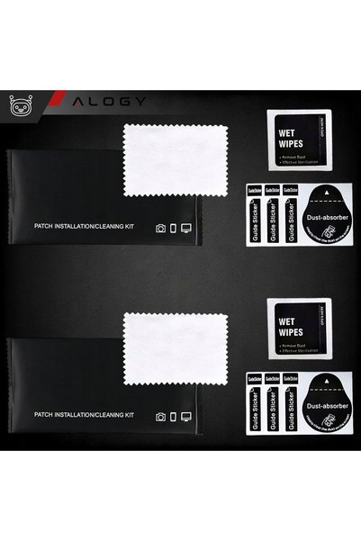 ALOGY Husă pentru iPhone 15 Pro + 2x sticlă de protecție pentru ecran și 2x p...