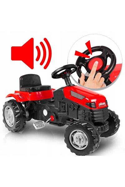 Pilsan Yayınları TRACTOR PENTRU COPII CU REMORCĂ ȘI ACȚIONARE CU PEDALE ROȘU