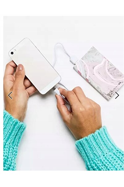 NO BRAND Skinnydip – Power bank cu aspect de marmură roz