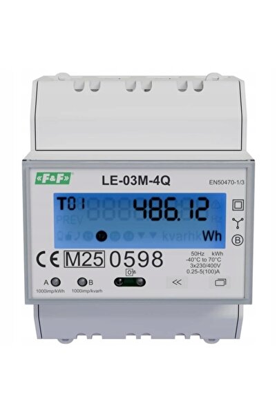 F&F DİZAYN LE-03M-4Q Contor de energie trifazat cu patru quadranturi