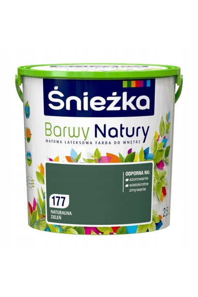 Śnieżka CULORI DINTRO NATUREA VOPSELE DE PERETE INTERIOARĂ VERDE NATURAL 177 ...