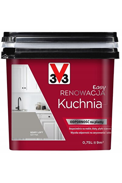 V33 Vopsea Renovare Ușoară Bucătărie Gri Loft 0.75L