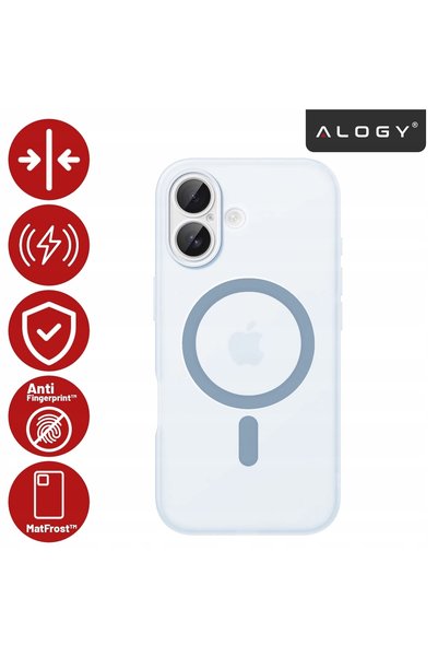 ALOGY Husă pentru Apple iPhone 17 – carcasă mată compatibilă cu MagSafe, cu p...