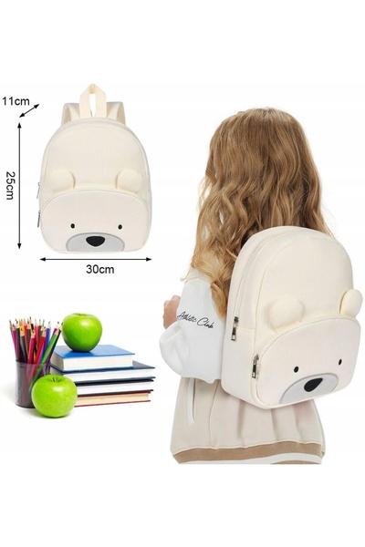 NO BRAND Rucsac de pluș pentru copii, cu model drăguț de ursuleț, roz, moale,...