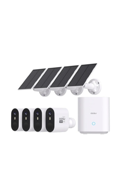NO BRAND Cameră de exterior AOSU 2K Solar Pro cu detecție și viziune nocturnă...