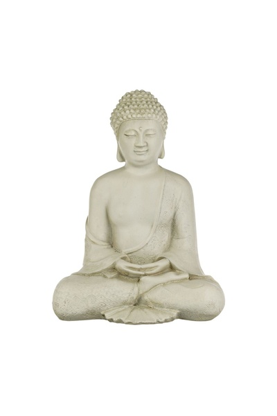 OEM Decoratiune Ceramica Etnica Figurină Buddha Ecru de Gradina 22x16.5x28 cm...