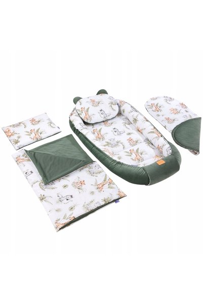Jukki Set cocon din bumbac pentru bebeluși 5 în 1 XXL