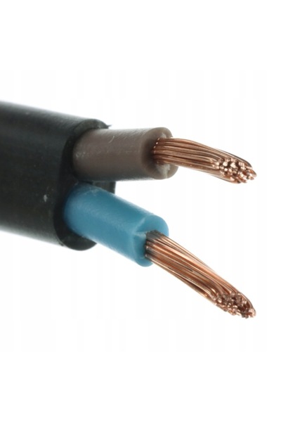 NO BRAND Cablu flexibil negru rotund OMY 2x1,5 300V 50 m