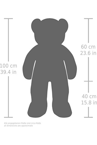 NO BRAND Ursuleț de pluș albastru, uriaș, pentru copii sau decorațiune, 100 cm