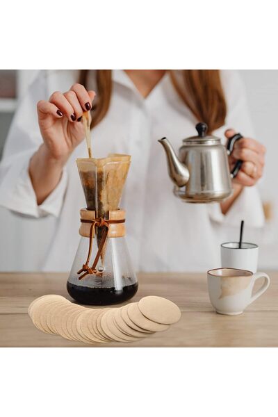 NO BRAND Hârtie de filtru pentru cafea 400 bucăți nealbită universală și prac...
