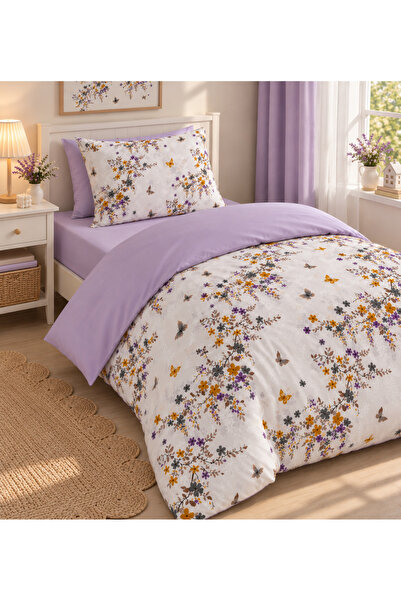 liefhome Единичен комплект спално бельо 160x220см с долен чаршаф с ластик 100...