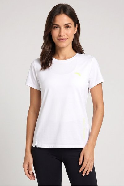 Anta Women Sportswear Fit Short Sleeve Outdoor T-Shirt, White