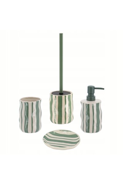 NO BRAND SET DE BAIE 4 EL – set pentru baie 4 în 1, accesorii: perie, dozator