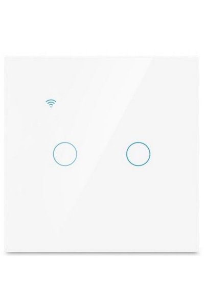 NO BRAND ÎNTRERUPĂTOR TACTIL DE LUMINĂ DIN STICLĂ, DUBLU, CU WIFI ȘI TUYA, LE...