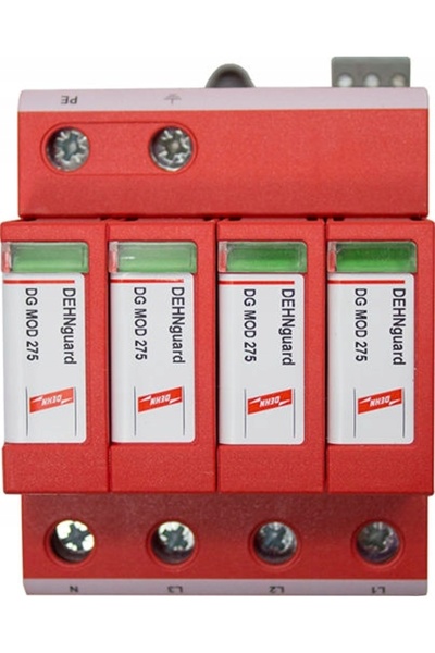 Dehn Protector la supratensiune DEHNguard M TNS 275 FM, cu 4 poli pentru rețe...