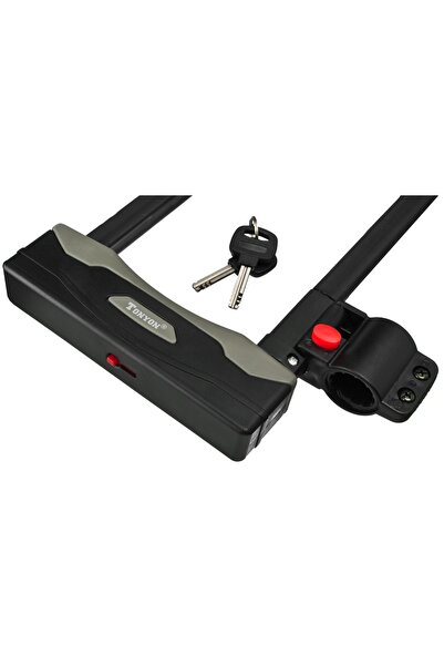 Tonyon Antifurt bicicletă/scuter tip U TY310-1 negru + suport