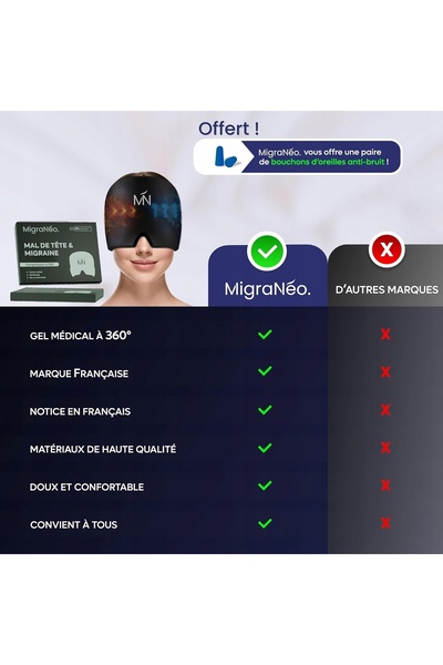 NO BRAND Compresă caldă și rece pentru migrene, inflamații și dureri articulare.
