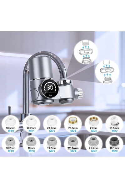 NO BRAND Filtru de apă pentru robinet cu conectare directă pentru robinetul c...