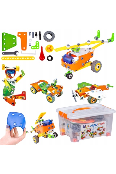 DK Set creativ de blocuri de construcție pentru copii, pentru modelare 5 în 1...