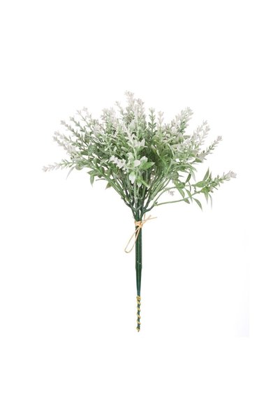OEM Ramură Artificială de Lavanda cu Flori Albe 23 cm – Decor Realist pentru ...