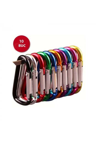 SyaMAG Set 10 buc carlig metalic carabinier, atasare / detasare rapida, pentr...