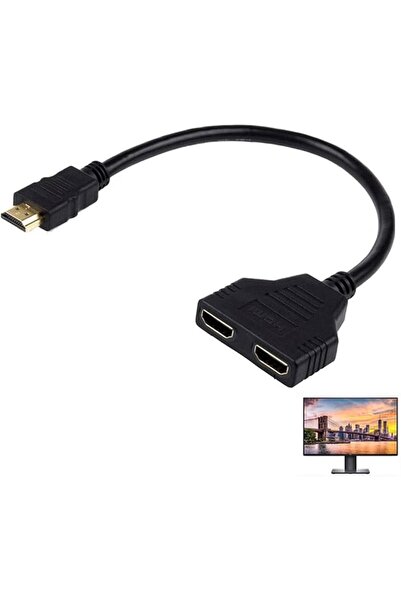 JOYZZZ Splitter Adapter Cable, HDMI to Dual HDMI Splitter 1 in 2 Out, 1080P F...