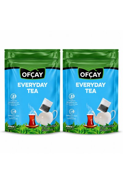 Ofçay Everyday Demlik Poşet Siyah Çay 40 g x 25 Adet 2'li Set
