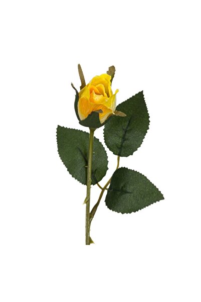 OEM Floare Artificială Trandafir Galben 21 cm – Decor Realist pentru Casă și ...