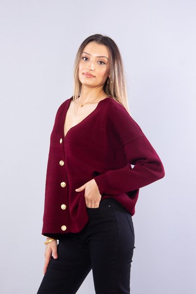 Mckanzie 01777 long buttoned cardigan