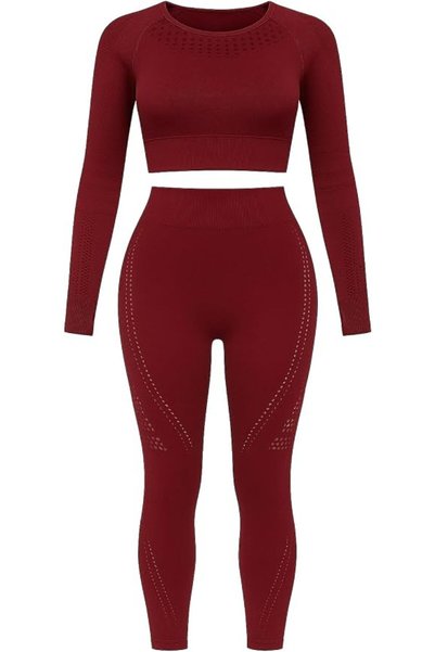 fitto Product Title: Women's 2-Piece Workout Set: High-Waisted Seamless Leggi...