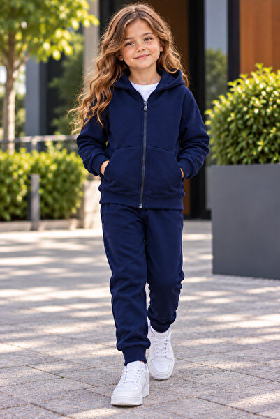 DAXİS Sportwear Company Girls' Zippered Hooded Rubberized Leggings Track Suit...