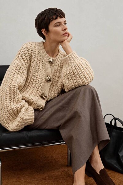 Cymora Cardigan Mirelle Chunky Triko – Cardigan tricotat pentru femei, cu gul...