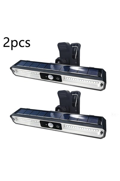 Choice 2pc New Solar Panel Clip Lamp, Waterproof Outdoor Lighting for Courtya...
