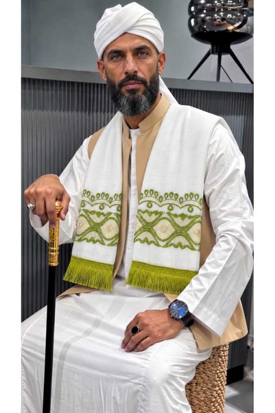 Difaf طقم عمامة وشال سوداني للرجال: جودة من الدرجة الأولى