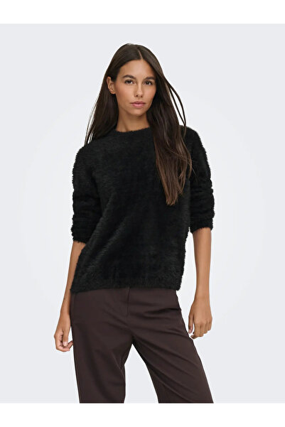ONLY Jdy Women's Jdyprime Plush Black Sweater - 15376604