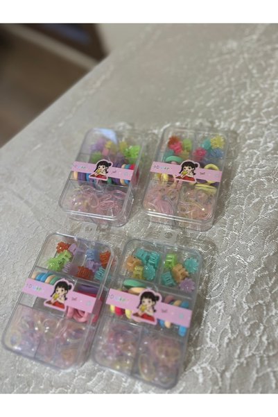Pleksi kutulu Çocuk Bebek Lastik Toka Seti