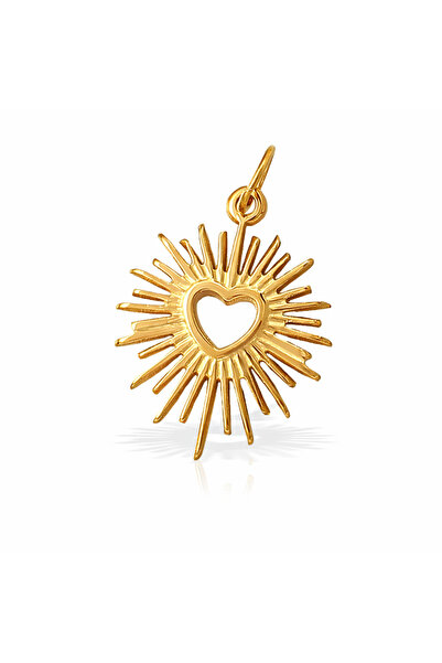 YVA Jewelry Charm din inox placat cu aur waterproof „Helios” – Inima luminii