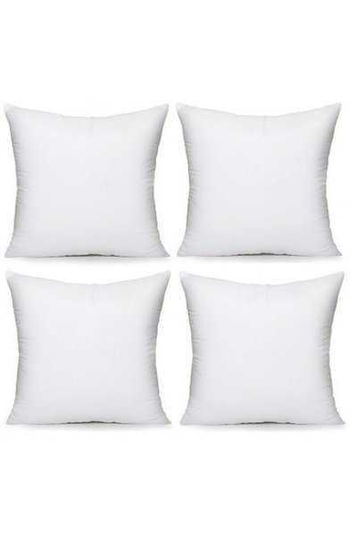 OEM Set de 4 perne matlasate albe 40 x 40 cm