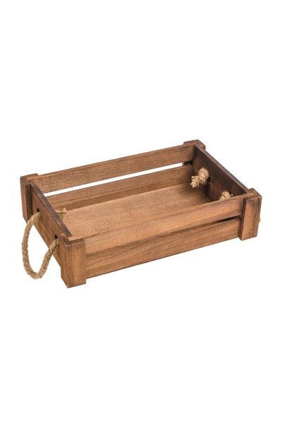 OEM Lădiță Decorativă din Lemn cu Mânere din Sfoară, 31x19,5x7,5 cm